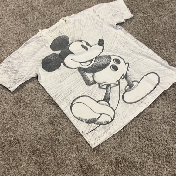 Vintage Single Stitched Mickey Mouse AOP Tshirt Size XL - Picture 3 of 9